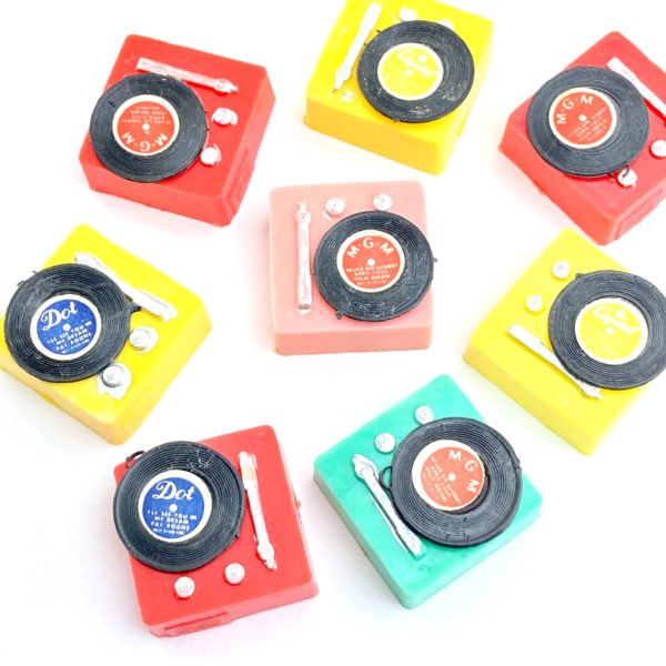 Miniature Vintage Plastic Record Player